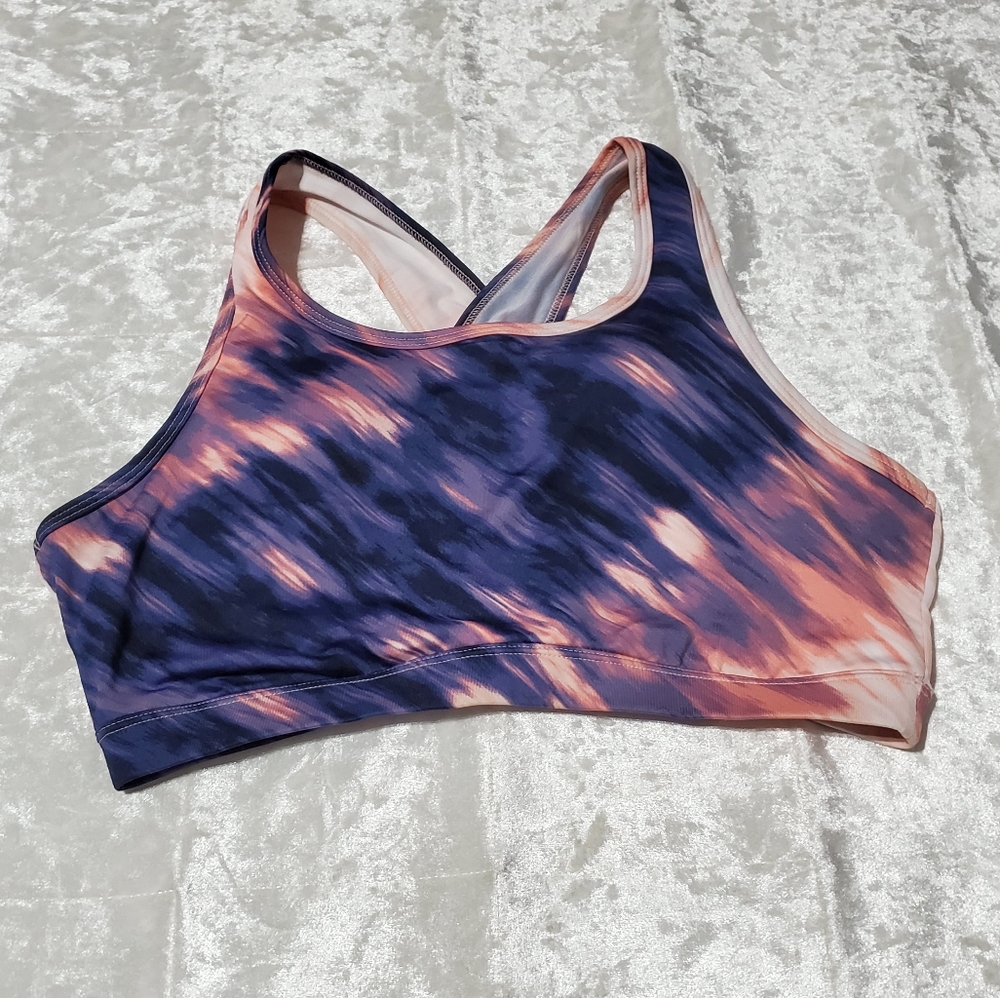 Forever21 Blue & Coral Sports Bra